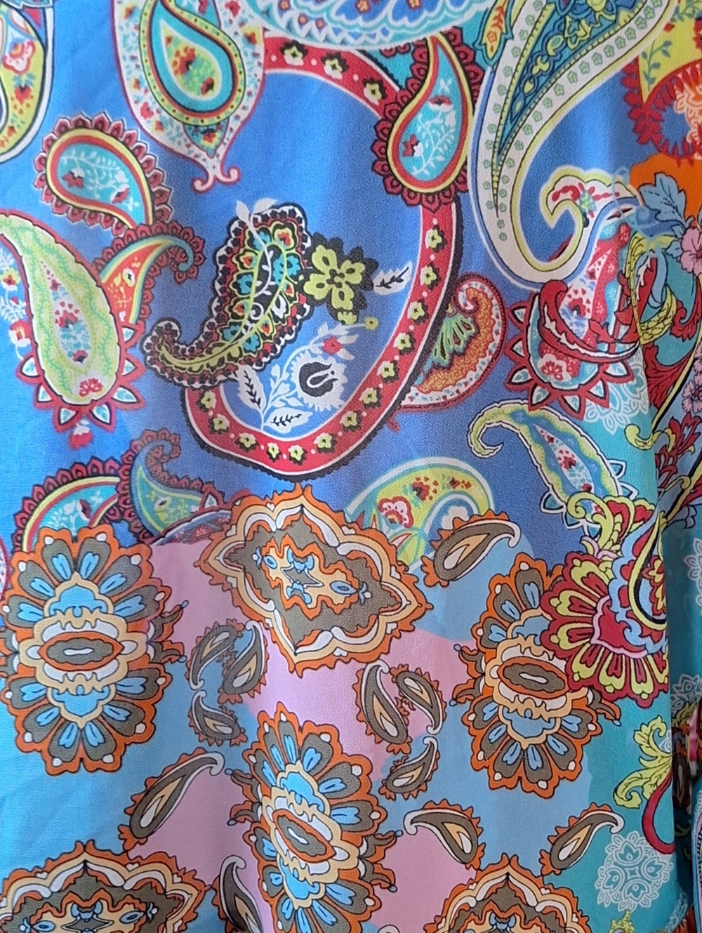 Willow & Root Mixed Paisley Print Chiffon Blouse, L, Style#8350 - Picture 9 of 16